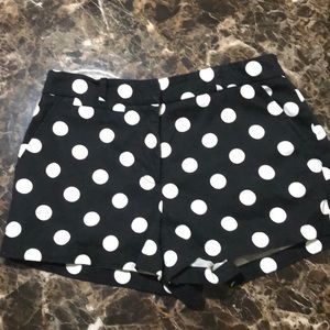 Black and White Polka Dot Shorts